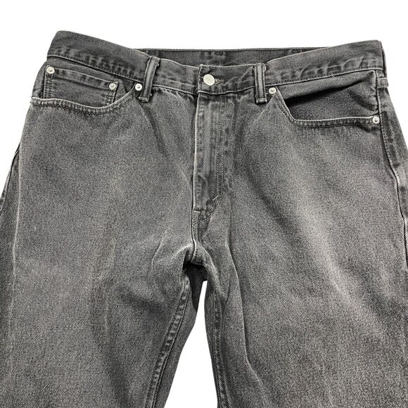 Levis 38 x 34 Mens 505 Black Jeans 100% Cotton Denim (see measurements) - Picture 6 of 8
